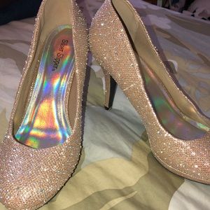 Silver Slippers High Heels